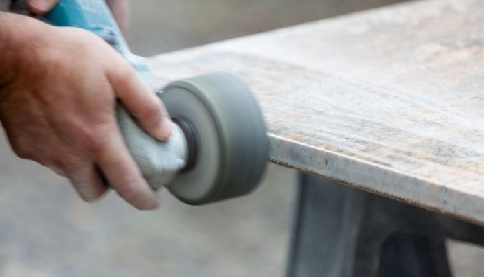 polishing granite headstones