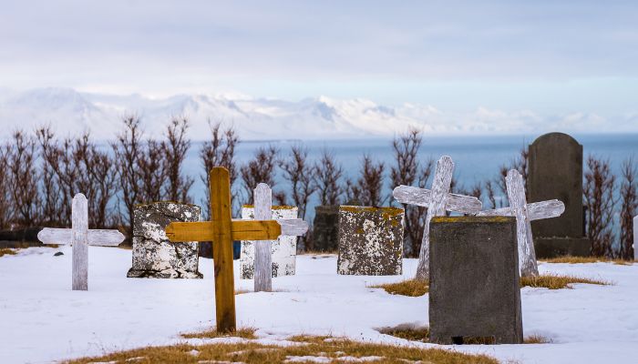 wooden headstone